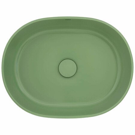 Ruvati 19-inch Avocado Lime Green epiStone Solid Surface Bathroom Vessel Sink RVB2119GN